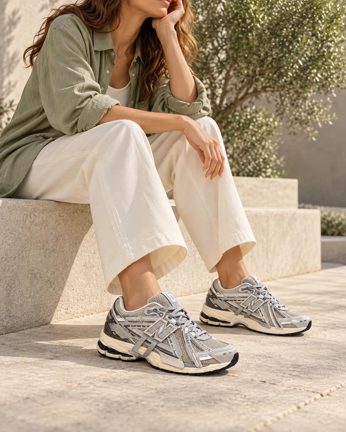 Gümüş N19 sneaker ile kadın koleksiyonu